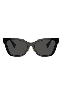Miu Miu 56mm Square Sunglasses in Black