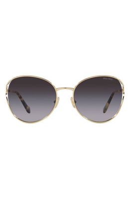 Miu Miu 58mm Gradient Phantos Sunglasses in Gold/Grey Flash