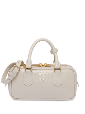 Miu Miu Arcadie logo-plaque tote bag - Neutrals