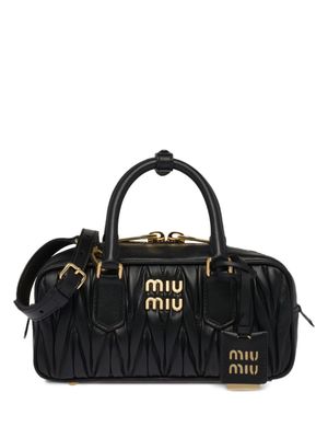 Miu Miu Arcadie matelassé leather bag - Black