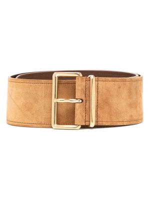 Miu Miu buckled suede belt - Brown