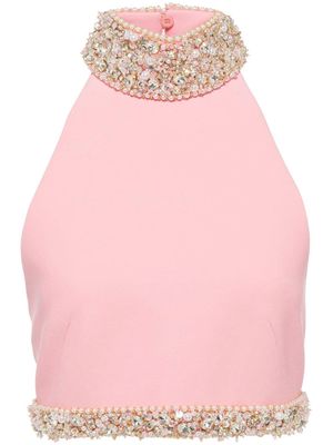 Miu Miu Cady embellished halterneck top - Pink