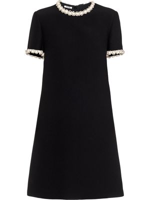 Miu Miu Cady embellished minidress - Black