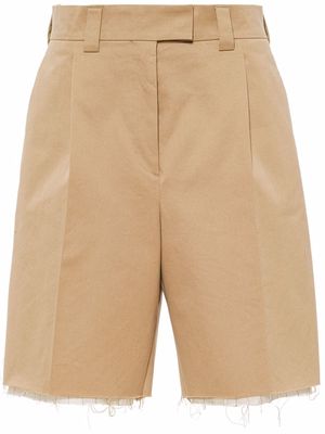 Miu Miu chino knee-length Bermuda shorts - Brown