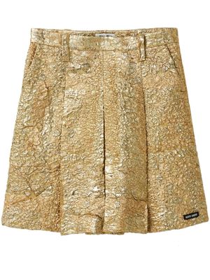 Miu Miu Cloquet lamé jacquard miniskirt - Gold