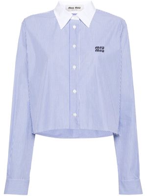 Miu Miu contrasting-collar shirt - Blue