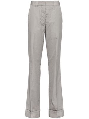 Miu Miu cotton straight-leg trousers - Grey
