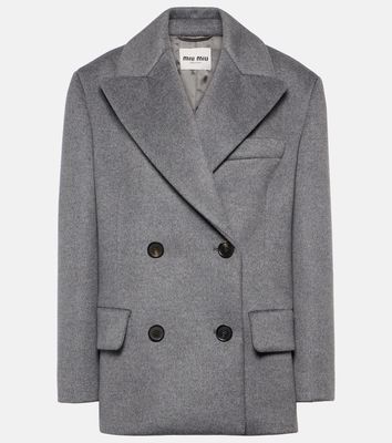 Miu Miu Double-breasted wool and cashmere coat