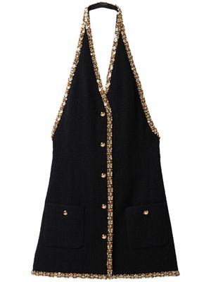 Miu Miu embroidered tweed minidress - Black