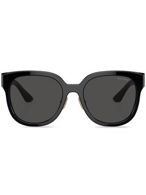 Miu Miu Eyewear logo-lettering D-frame sunglasses - Black