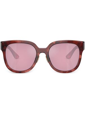 Miu Miu Eyewear logo-lettering D-frame sunglasses - Brown