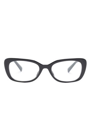Miu Miu Eyewear rectangle-frame logo glasses - Black