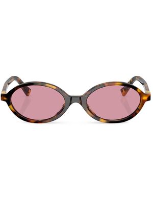 Miu Miu Eyewear Runway oval-frame sunglasses - Brown