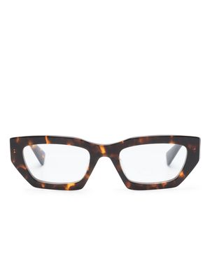 Miu Miu Eyewear tortoiseshell-effect rectangle-frame glasses - Brown