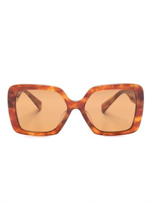Miu Miu Eyewear tortoiseshell logo-arm sunglasses - Brown
