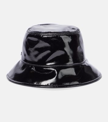 Miu Miu Faux patent leather bucket hat