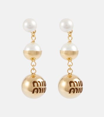 Miu Miu Faux pearl drop earrings