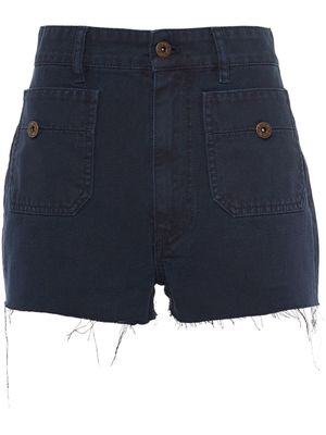 Miu Miu garment-dyed shorts - Blue