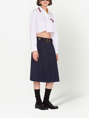 Miu Miu high-waist pleated skirt - Blue