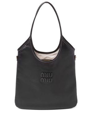 Miu Miu Ivy logo-appliqué tote bag - Black