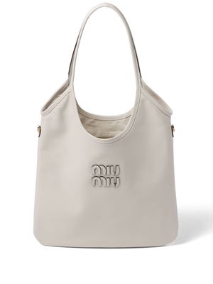 Miu Miu Ivy logo-appliqué tote bag - White
