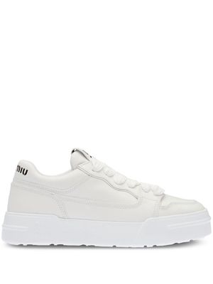 Miu Miu lace-up low-top sneakers - White