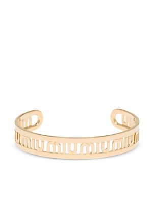 Miu Miu laser-engraved logo bracelet - Gold