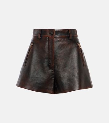 Miu Miu Leather shorts