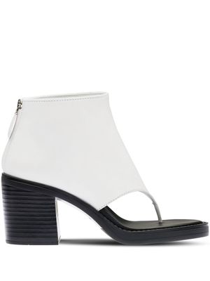 Miu Miu Leather thong ankle boots - F0009 WHITE