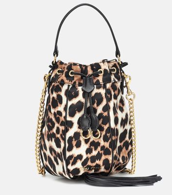 Miu Miu Leopard-print bucket bag