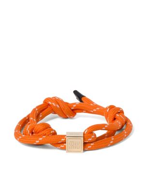 Miu Miu logo-charm rope bracelet - Orange