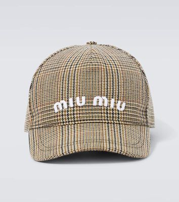 Miu Miu Logo cotton baseball cap