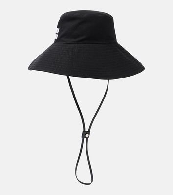 Miu Miu Logo cotton drill bucket hat