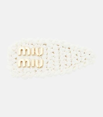 Miu Miu Logo crochet hair clip