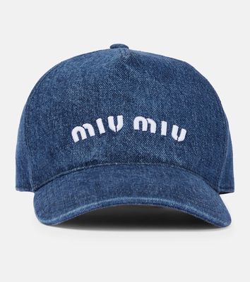 Miu Miu Logo denim cap