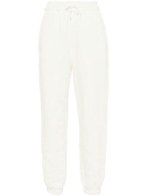 Miu Miu logo-embroidered cotton track pants - White