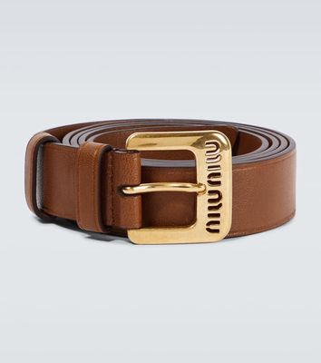 Miu Miu Logo leather belt