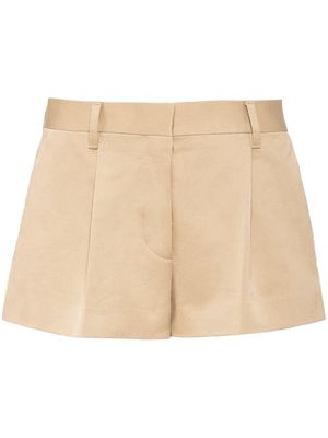 Miu Miu low-rise cotton chino shorts - Neutrals