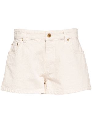 Miu Miu low-rise denim shorts - Neutrals