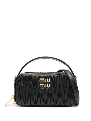 Miu Miu Matelassé leather cross-body bag - Black