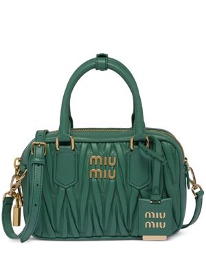Miu Miu matelassé nappa leather mini bag - Green