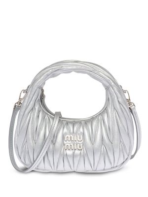 Miu Miu mini Wander matelassé shoulder bag - Grey