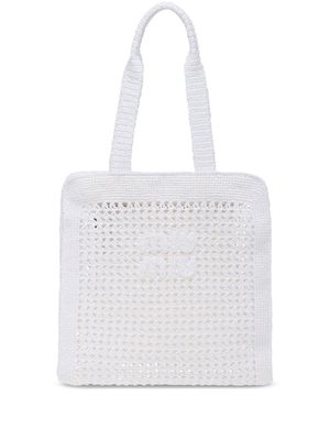 Miu Miu open-knit tote bag - White