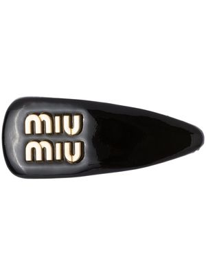 Miu Miu patent-leather hair clip - Black