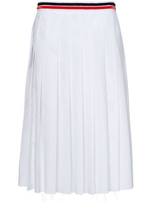 Miu Miu pleated midi skirt - White