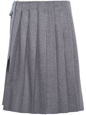 Miu Miu pleated velour skirt - Grey