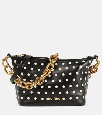 Miu Miu Polka-dot leather shoulder bag