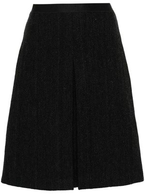 Miu Miu Pre-Owned 2000s tweed flared midi skirt - Black