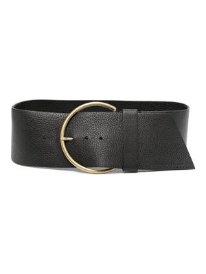 Miu Miu Pre-Owned 2000s wide leather belt - Black