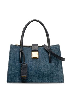 Miu Miu Pre-Owned 2010-2020 denim two-way bag - Blue